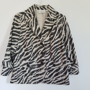 Studio Works Women's Zebra Print Blazer